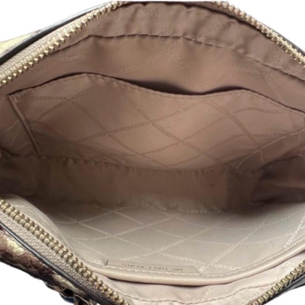 Michael Kors Animal Print Python Brown Black Tan … - image 8